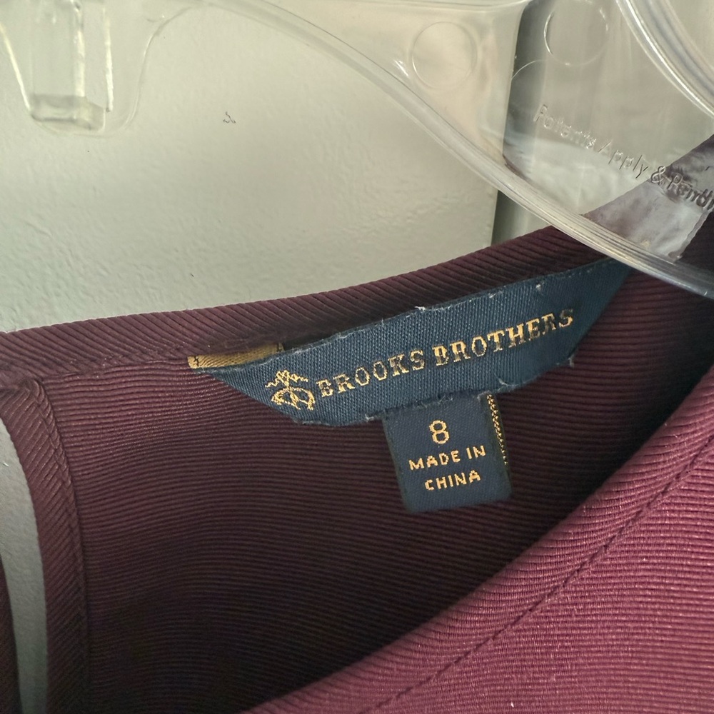 Brooks Brothers Deep Purple Short Sleeve Blouse - Picture 3 of 7